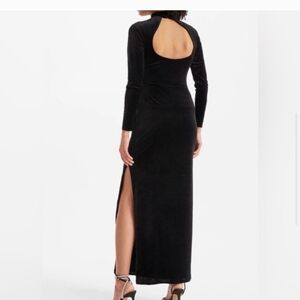 Express Elegant Black Backless Gown